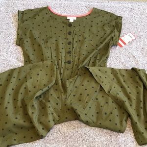 Girls 10/12 Cat & Jack pants romper. NWT